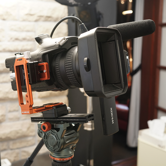 Camcorder rotated 90 degrees